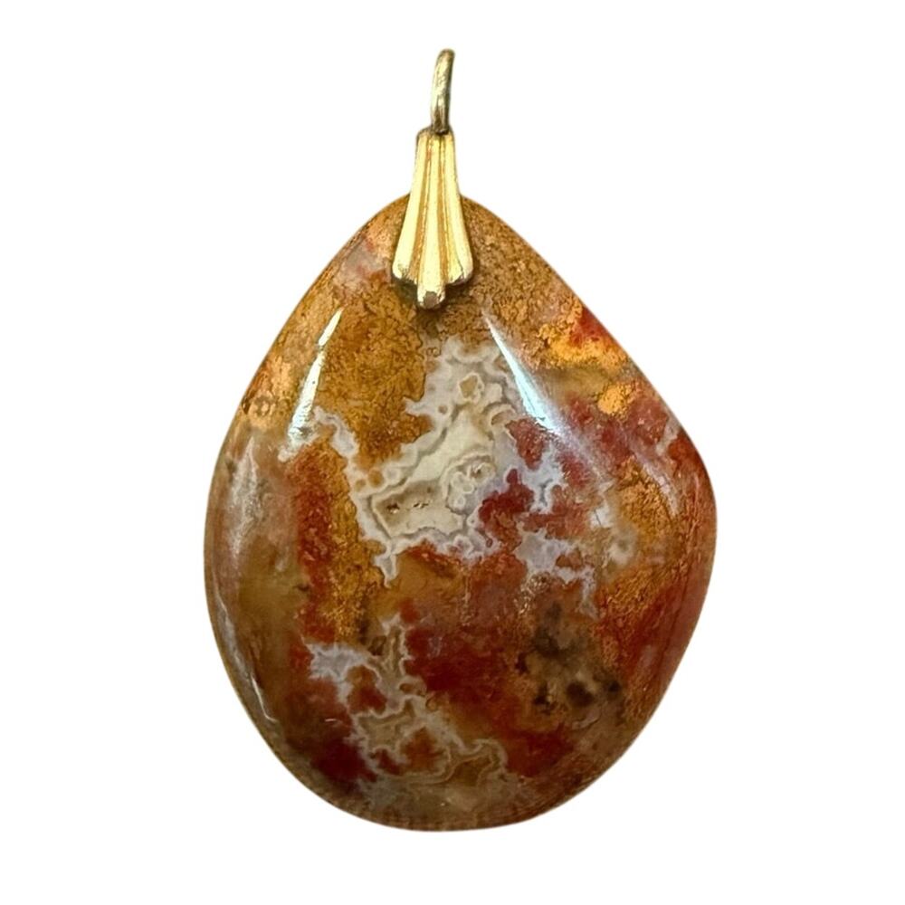 Red Jasper Variant Pendant • Polished Stone